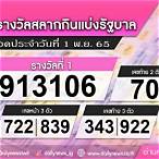 ตรวจลอตเตอรี่ 1พฤศจิกายน 2565
